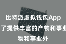 比特派虚拟钱包App  除了提供丰富的产物和事业外
